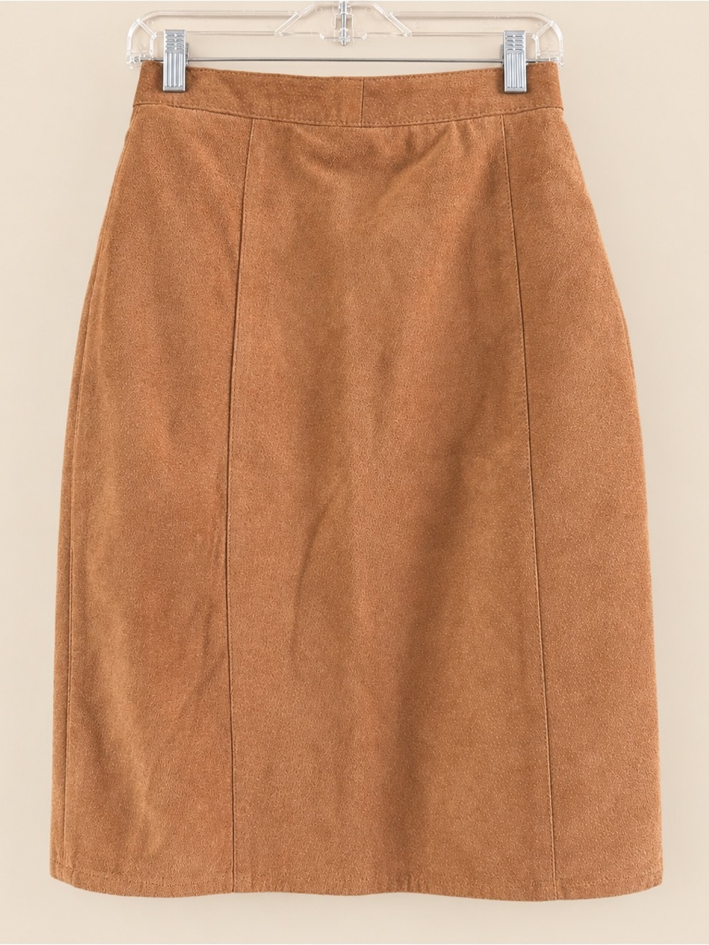 Vintage Suede Passport Pencil Skirt S
